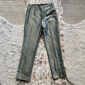 Gucci Tom Ford Straight Leg Shimmery Grey Slim Pants